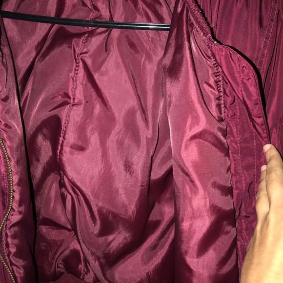 Burgundy bomber jacket - Picture 3 of 6